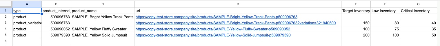 Upload Inventory Thresholds CSV | 1000 Apps