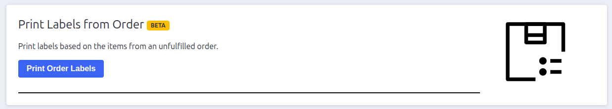 Print Labels from Unfulfilled Orders